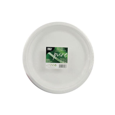 Plate PURE Bagasse 26 cm 50/pack