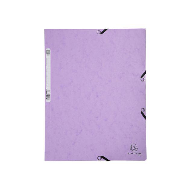 Rubber band folder EXACOMPTA 3cl A4 purple