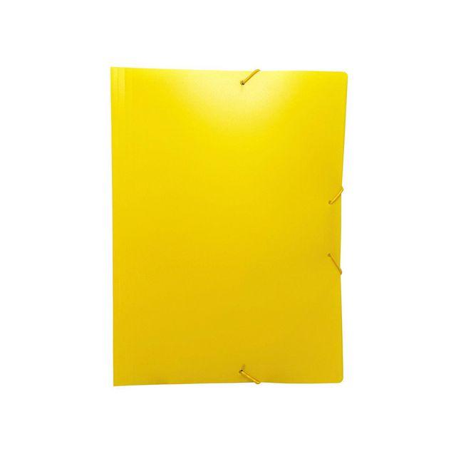 Rubber band folder u.kl. A4 plastic yellow