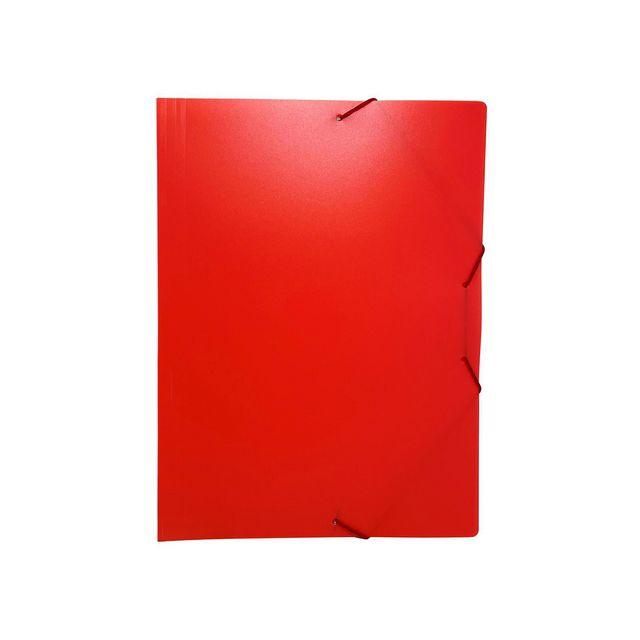 Rubber band folder u.kl. A4 plastic red