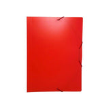 Rubber band folder u.kl. A4 plastic red