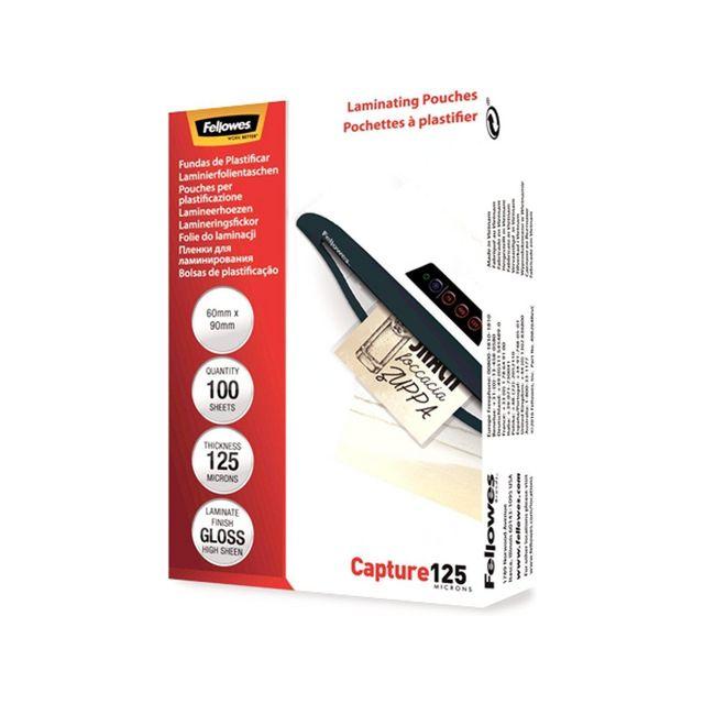 Laminate FELLOWES 60x90mm 125mic 100/fp