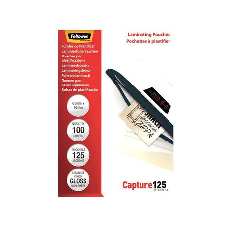 Laminate FELLOWES 64x95mm 125mic 100/pack