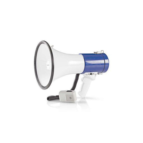 Megaphone NEDIS 25W 1500m range white/blue