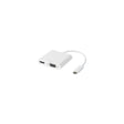 Adapter DELTACO HDMI/VGA/Audio/USB-C white
