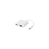 Adapter DELTACO HDMI/VGA/Audio/USB-C white