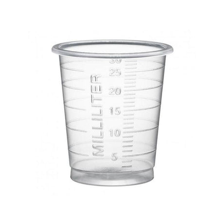 Medicine cup Eco 30ml narrow transp 90/pc