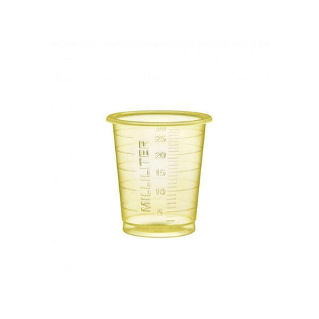 Medicine cup Eco 30ml narrow yellow 90/pack