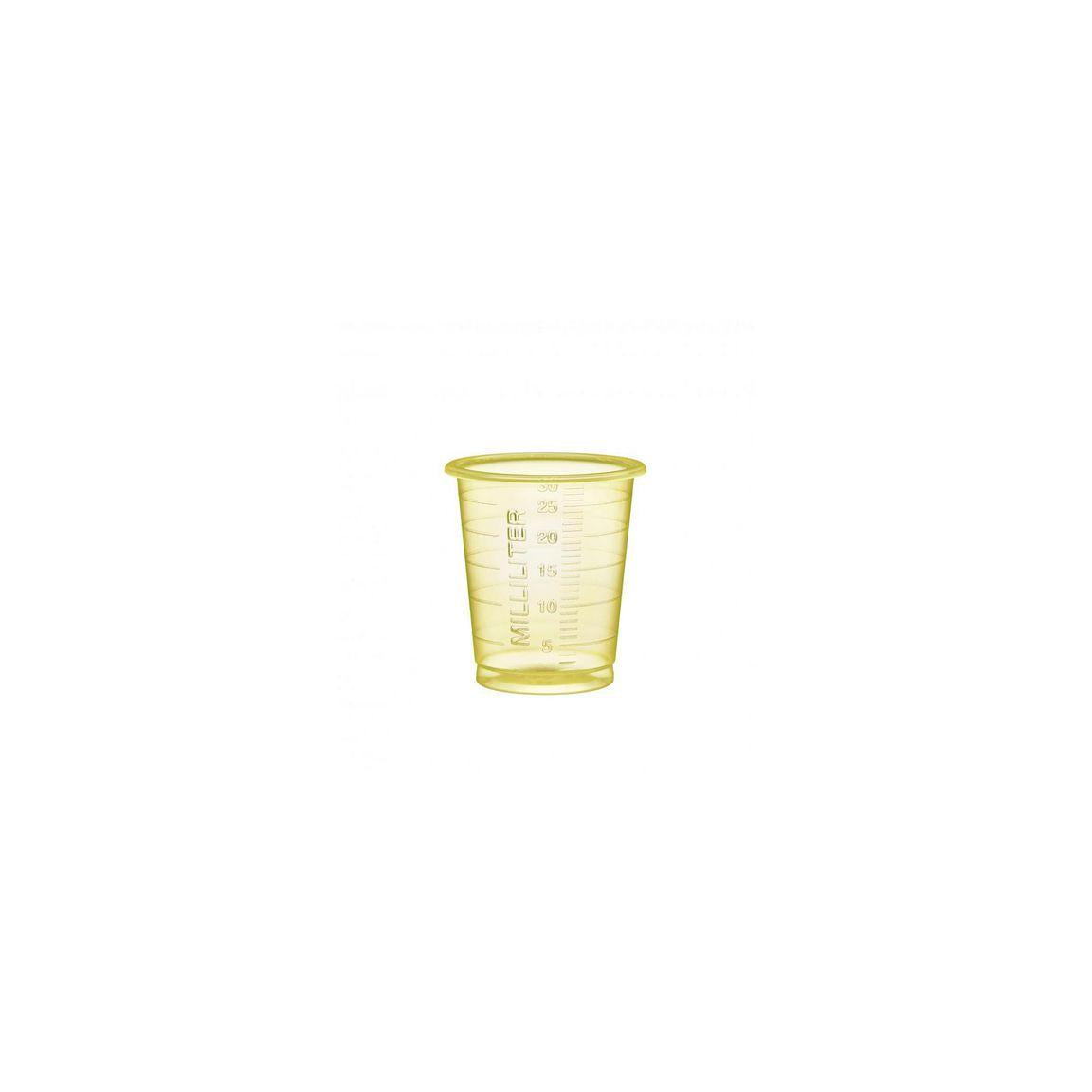 Medicine cup Eco 30ml narrow yellow 90/pack