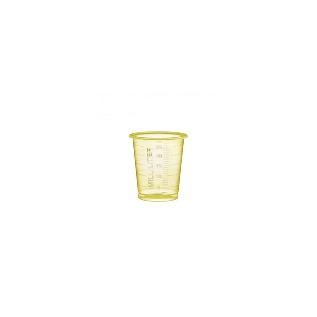 Medicine cup Eco 30ml narrow yellow 90/pack