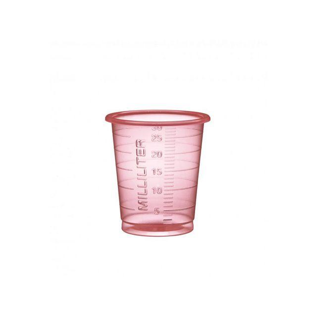 Medicine cup Eco 30ml narrow red 90/pack