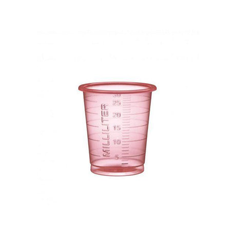 Medicine cup Eco 30ml narrow red 90/pack