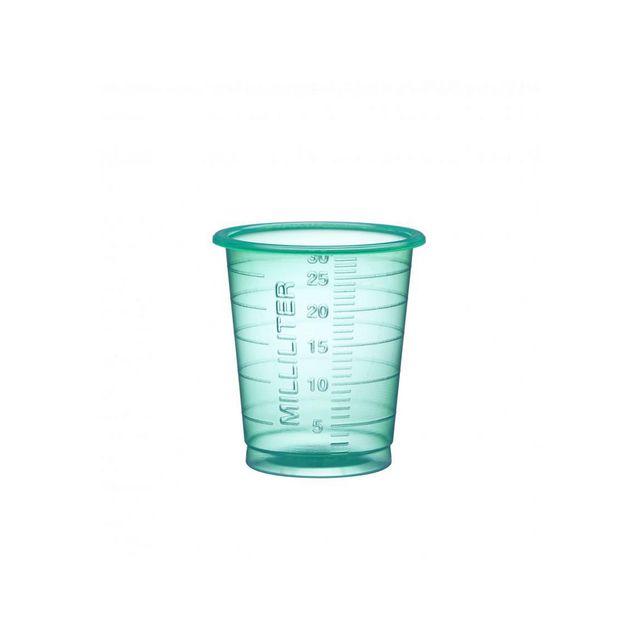 Medicine cup Eco 30ml narrow green 90/pack
