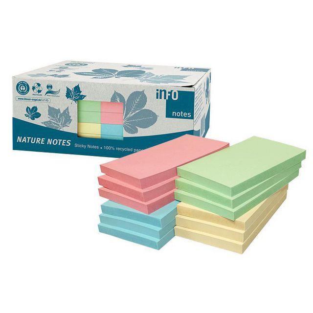 Notes INFO NOTES 75X125mm black. 12/pc