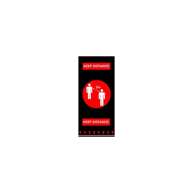 Carpet Keep distance 90x200cm red/black