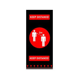 Carpet Keep distance 90x200cm red/black