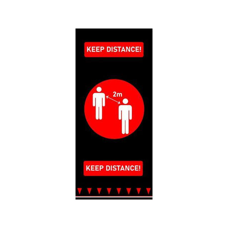 Carpet Keep distance 90x200cm red/black