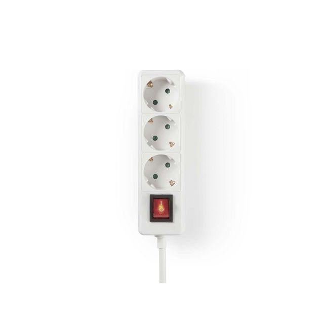 Branch outlet NEDIS earthed 3-way 1.5m white