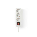 Branch outlet NEDIS earthed 3-way 1.5m white