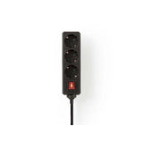 Branch outlet NEDIS earthed 3-way 1.5m black