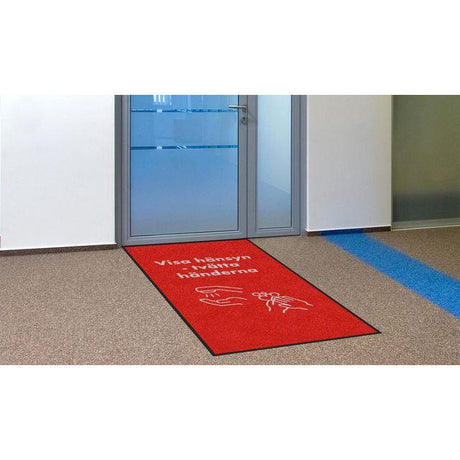 Mat wash hands 85x150cm red