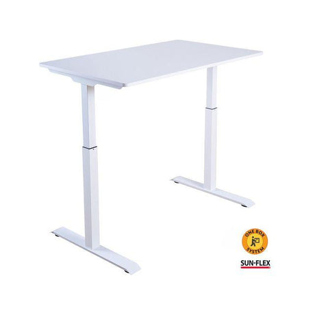 SUN-FLEX height adjustable table 120x60cm white