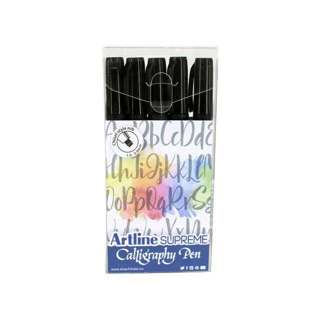 Calligraphy set ARTLINE Supreme black 5/pack