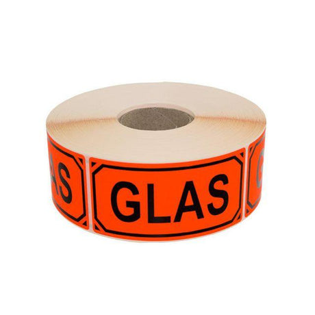 Warning label Glass text 1000/rl