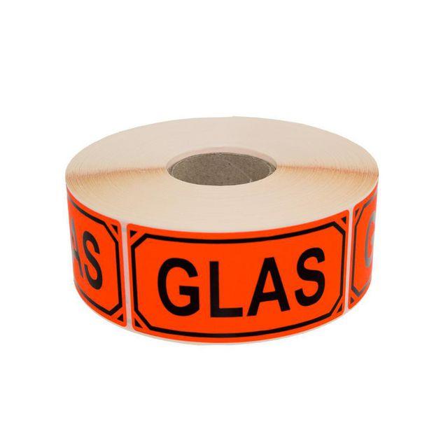 Warning label Glass text 1000/rl