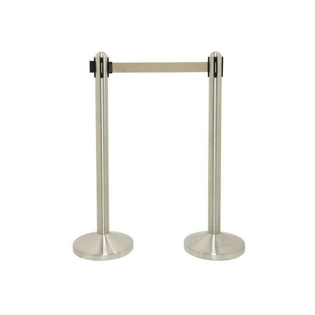 Barrier post SECURIT w/foot grey extended