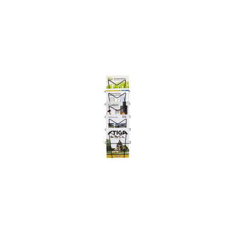 Brochure stand A4 portrait 5 compartments black