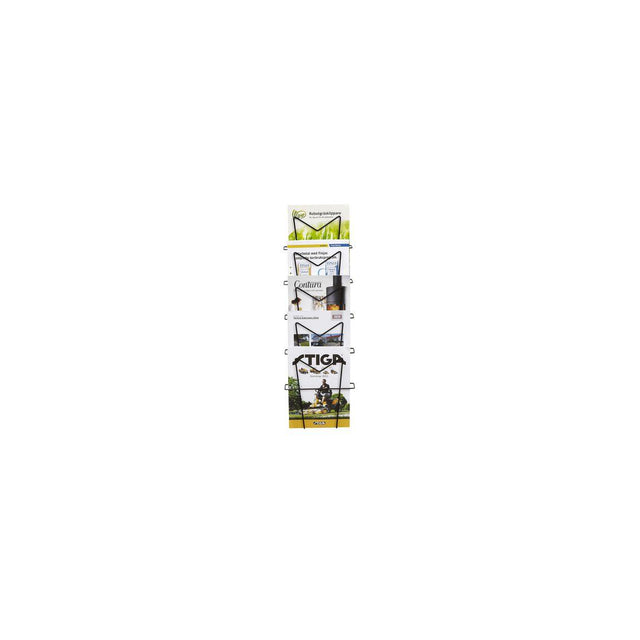 Brochure stand A4 portrait 5 compartments black