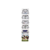 Brochure stand A5 portrait 6 compartments black