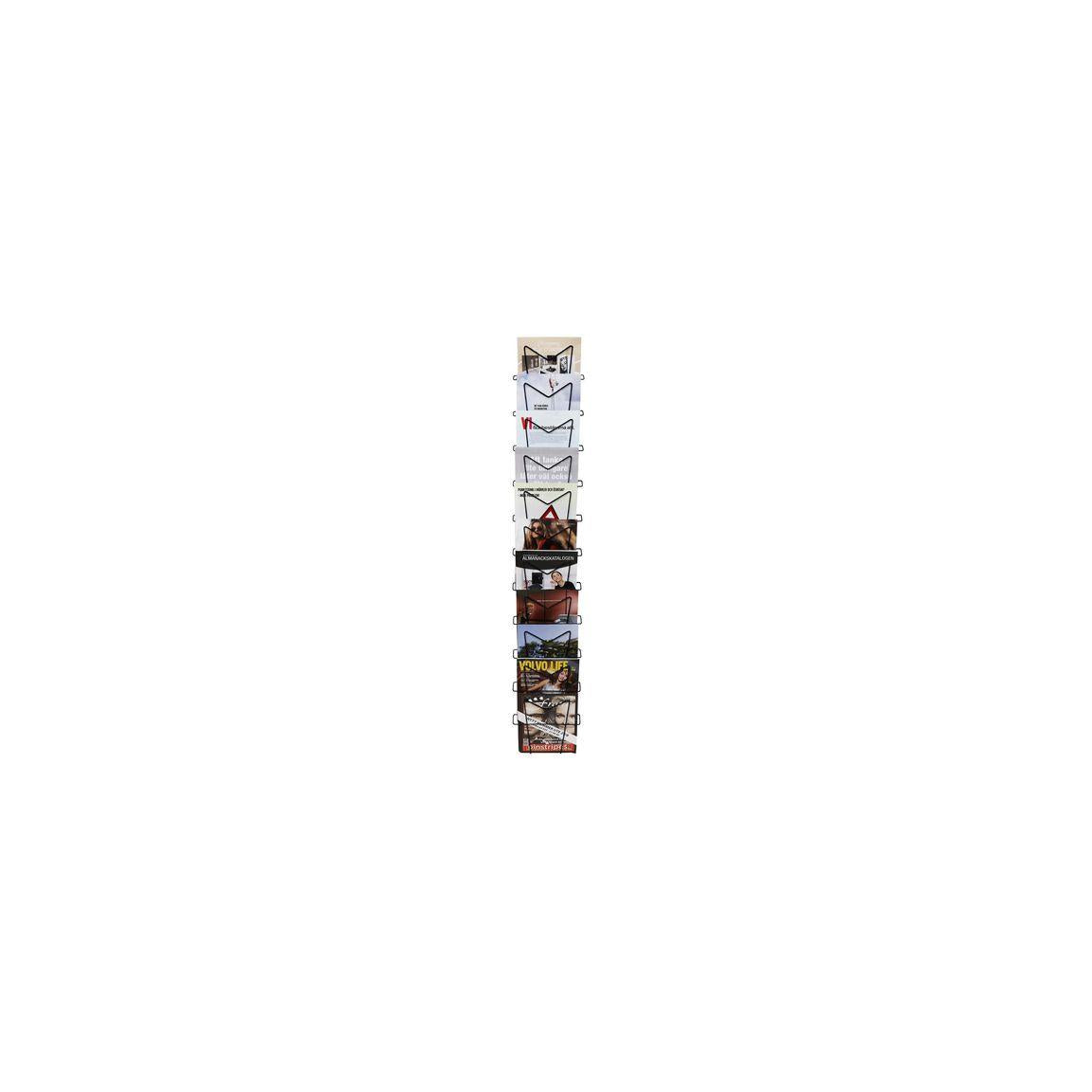 Brochure stand A4 portrait 11-pocket black