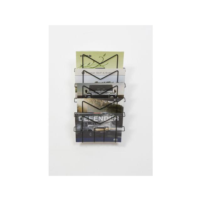 Brochure stand A4 landscape 5 compartments black