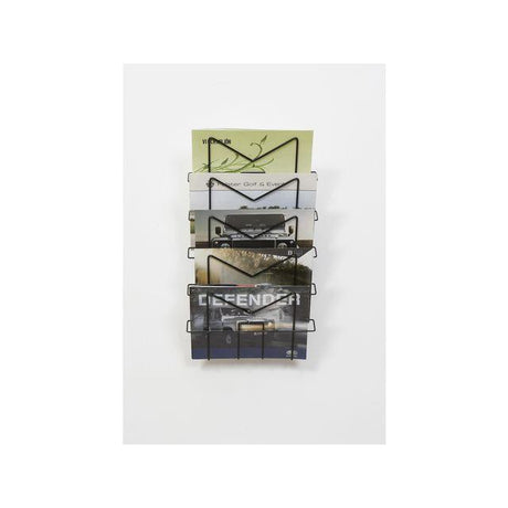 Brochure stand A4 landscape 5 compartments black