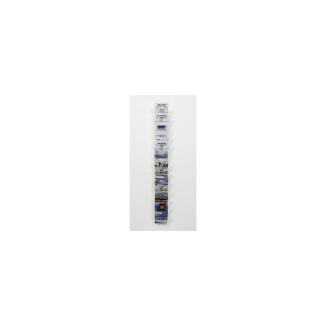 Brochure stand A5 portrait 13 compartments silver