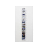 Brochure stand A5 portrait 13 compartments silver