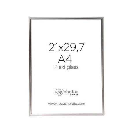 Frame A4 aluminium/plexiglass white