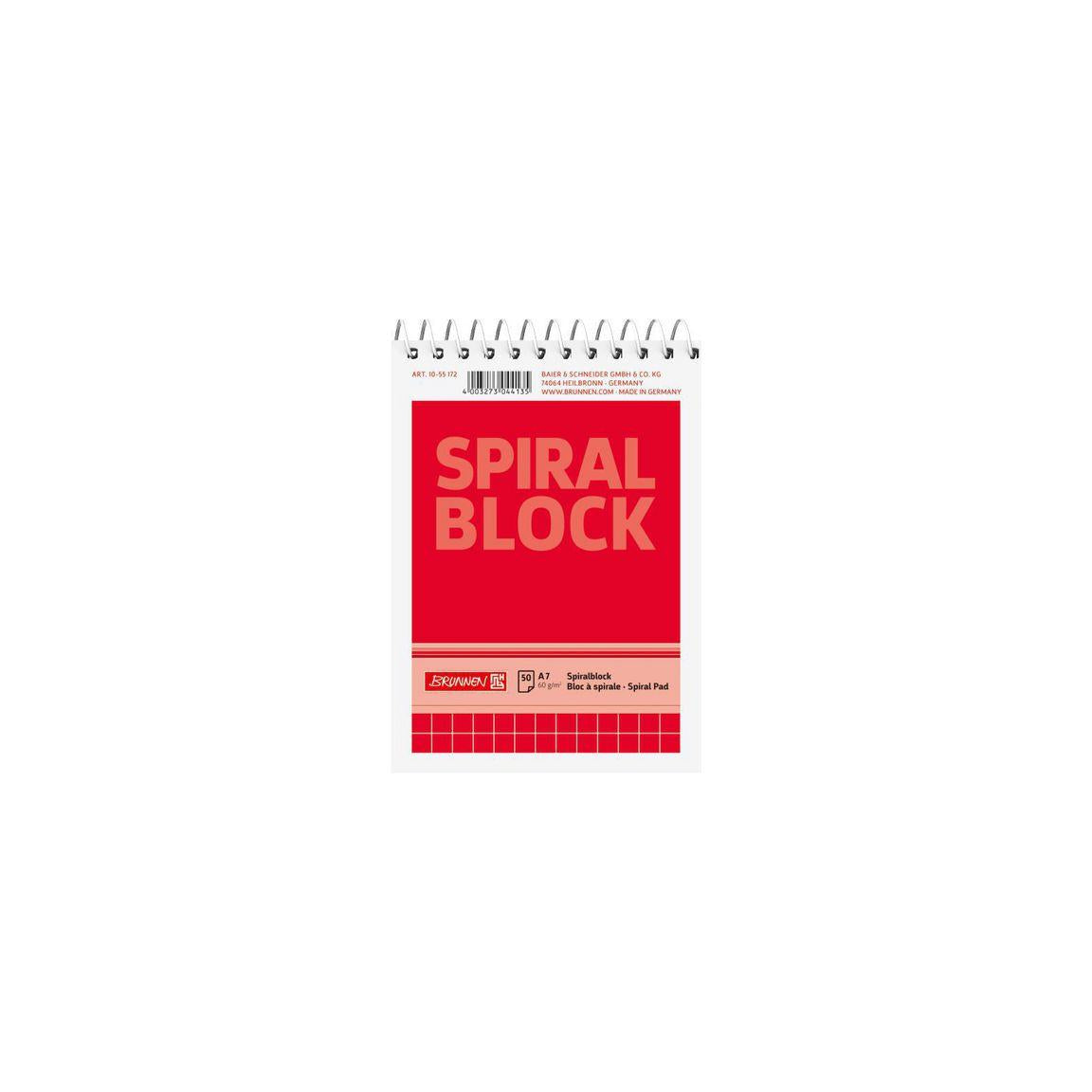 Spiral notebook A7 60g 50 sheets Chequered