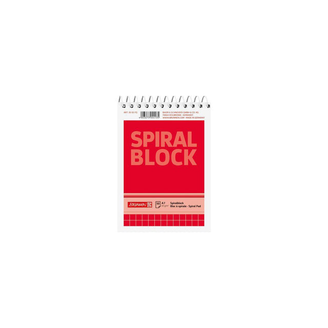 Spiral notebook A7 60g 50 sheets Chequered