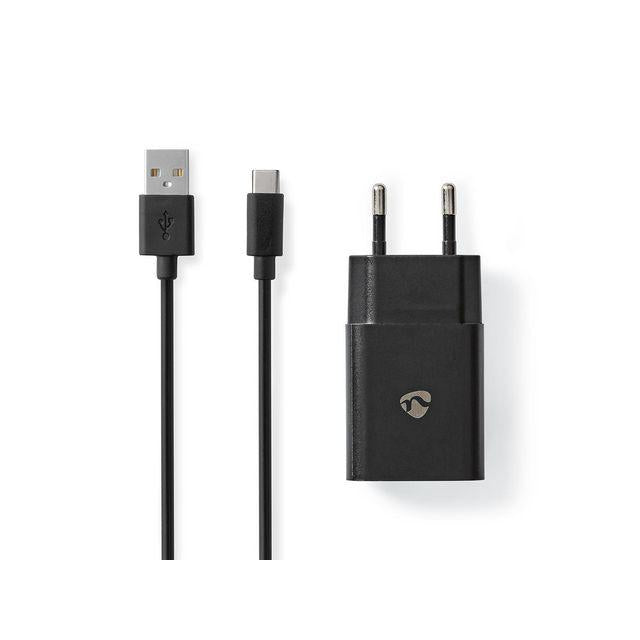 Wall charger NEDIS 2.4 A USB-C 1m black
