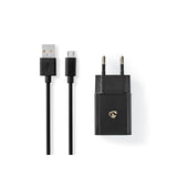 Wall charger NEDIS 2.1 A Micro-USB black