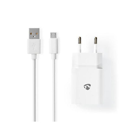 Wall charger NEDIS 2.1 A Micro-USB white