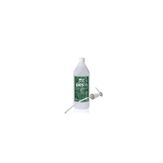 Hand sanitiser LIV Des75 with pump 1L