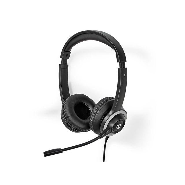 Headset NEDIS CHSTU310BK On-Ear USB-A/C