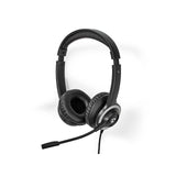 Headset NEDIS CHSTU310BK On-Ear USB-A/C