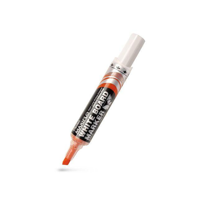 Whiteboard pen PENTEL Maxiflo oblique red