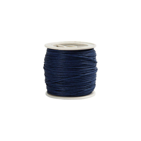 Cotton cord waxed Blue