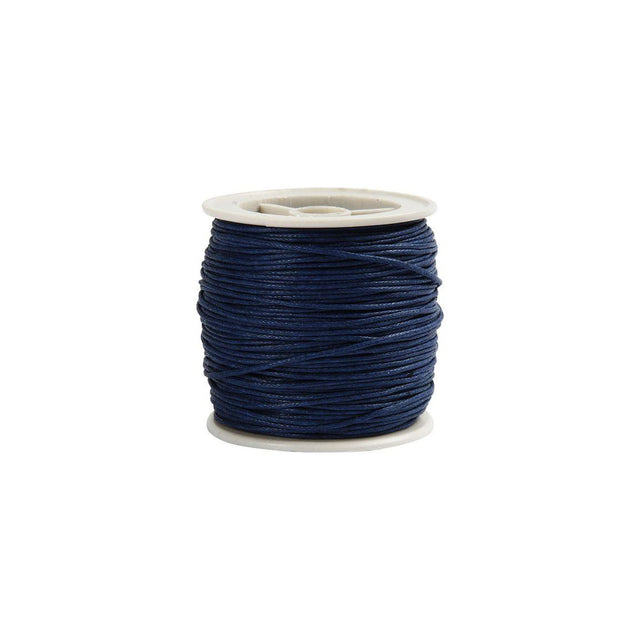 Cotton cord waxed Blue
